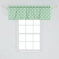 thumbnail image 2 of Ambesonne Mint Window Valance, Circles Dots Wavy Squares, 54" X 18", Almond Green Emerald, 2 of 3