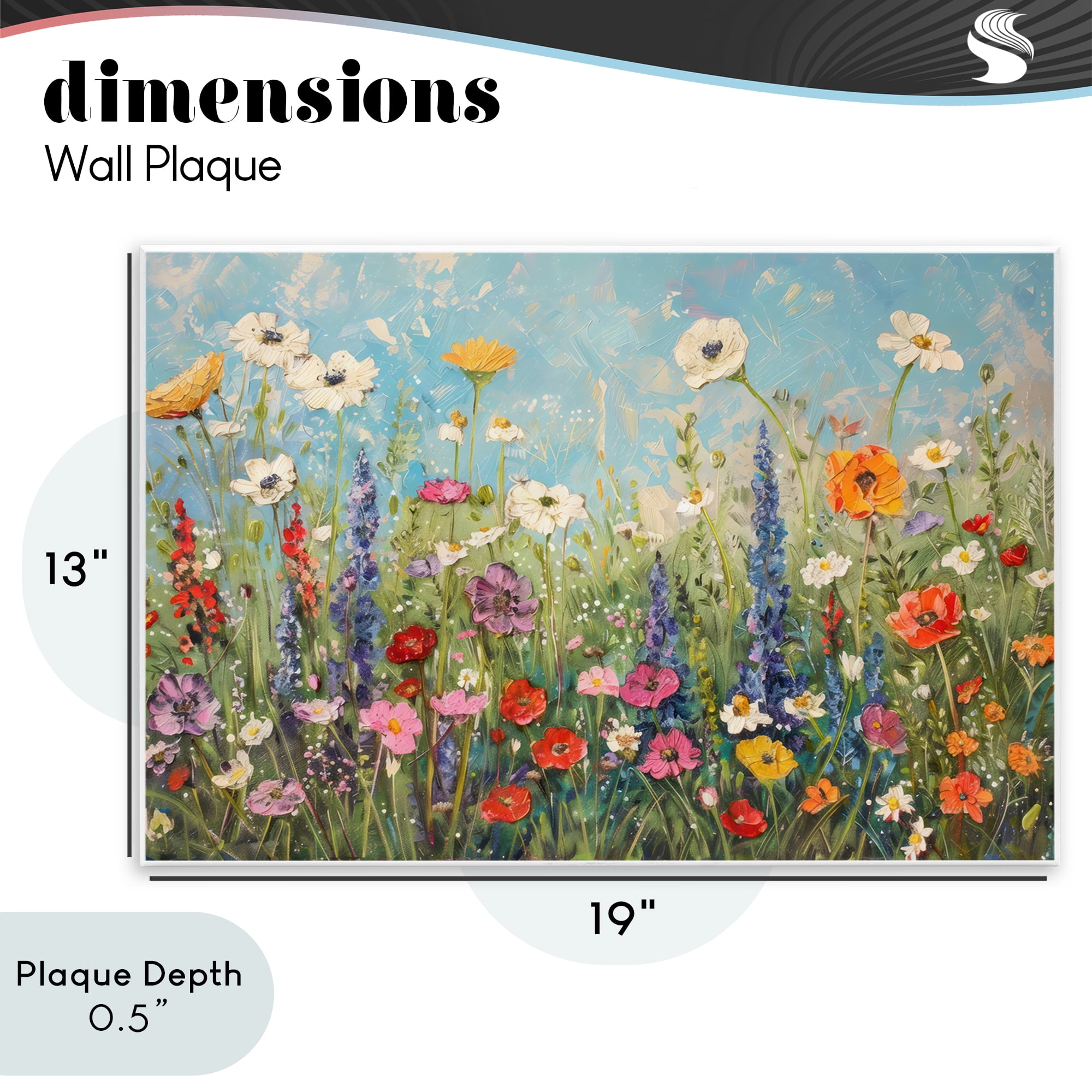 Stupell Industries Wildflower Field of Spring Blooms Wall Plaque Art, design by Creative Studio