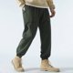 thumbnail image 4 of Pantalones largos para hombre, color liso, con ribete suave, estilo cargo, de poliéster., 4 of 4