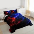thumbnail image 3 of Feelyou Mysitc Lightning Full Size Comforter Sets for Teens, Red Blue Tornado Storm Bedding Comforter Set, Natural Weather Reversible Bedding Sets, Luxury Bedroom Decor, 3pcs, 3 of 8