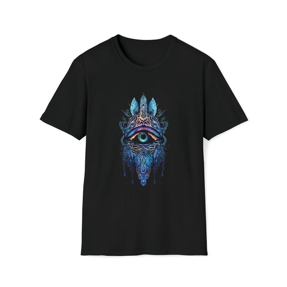 Hamsa Hand Unisex Softstyle T-Shirt Seeing Eye Hippie Boho Inspired