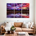 thumbnail image 2 of Elephant Stock Rocky Mountain Reflection Wall Art - Horizontal Multi Panel Canvas - 3 Pieceliving Room Wall Decor - Photography Nature Multi Panel - Blue And Red Decor - 65" x 42", 2 of 4