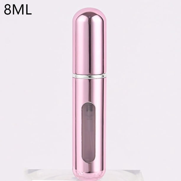 Atomizador de Perfume de 8/5ml, contenedor de líquido portátil para cosméticos, Mini botella rellenable vacía de Alcochol con espray de aluminio para viajes Dengxun unisex