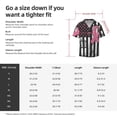 thumbnail image 5 of Balery Ribbon Breast Cancer Awareness Camisa Casual de Manga Corta con Botones para Hombre, Texturizada, Estilo Cubano, para Playa, Verano-Small, 5 of 5