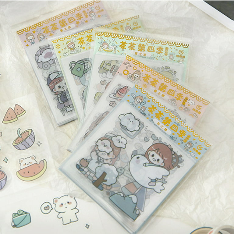 Water Resistant Cute Food Stickers. Kawaii Style Stickers. Bullet