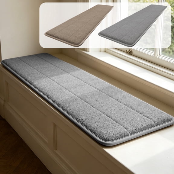 Geerera Window Sill Seat Cushion Pad, Long Soft Plush Mat, Comfortable Bench Cushion, 39.3 x 11.8 Inch