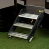 Lippert Components 678040 - SolidStep 26"W x 8"R Steel With Aluminum Treads Black 3 Entry Steps