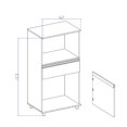 thumbnail image 3 of Armario Multiuso Bertolini Gabinete Mueble Microondas y Hornos ASM 142 Blanco, 3 of 3