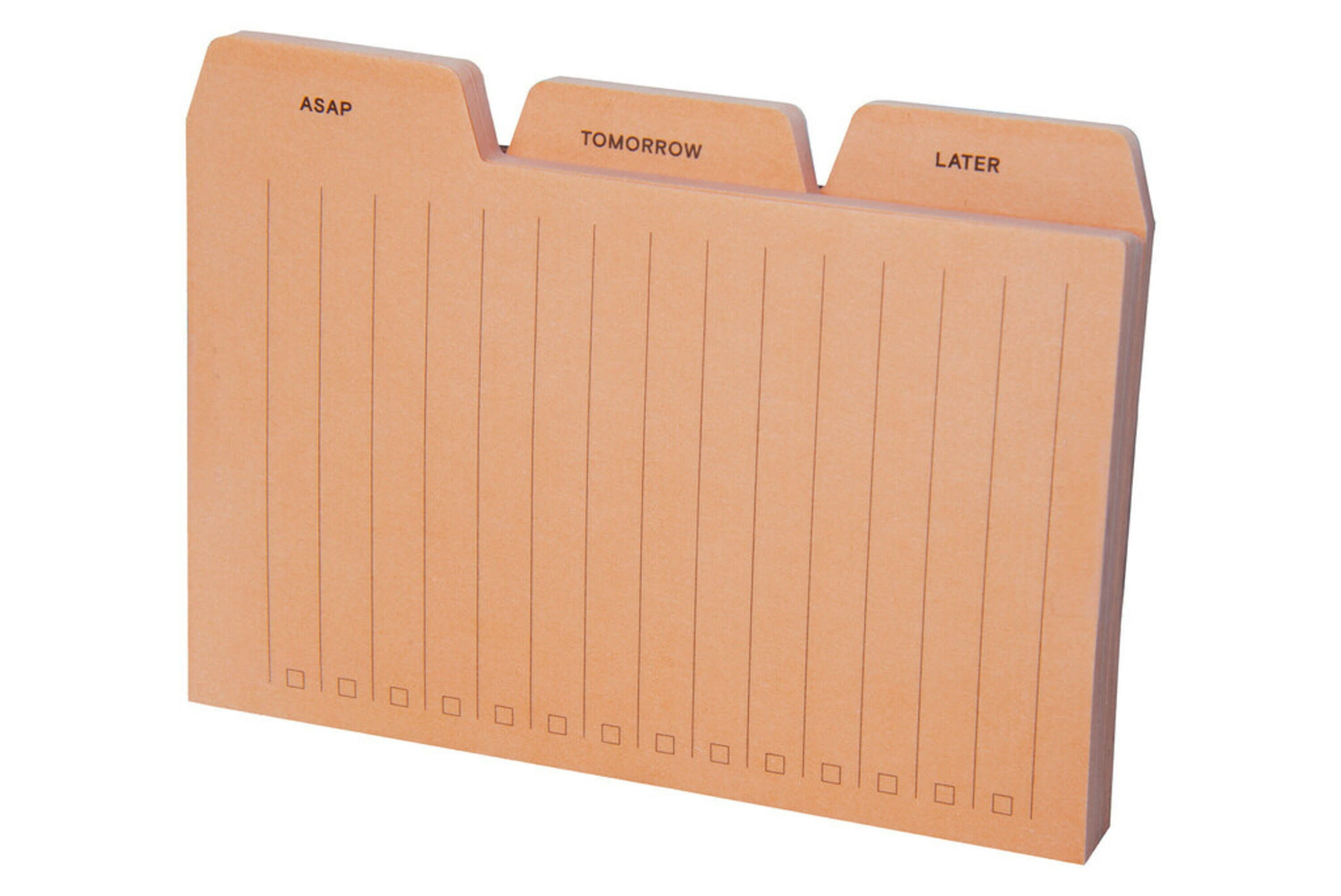 Noted by Post-it®, Peach Tab Notes, 3 in. x 4 in., 3 Pads/Pack, 30 Sheets/Pad, 90 sheets total