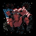 thumbnail image 2 of Mens Marvel: Deadpool Patriot Fireworks T Shirt, 2 of 5