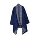 thumbnail image 3 of Cárdigan para hombre y mujer, estilo kimono informal con cuello chal y bolsillos Azul, 3 of 9