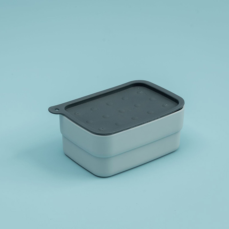 Travel Soap Container Portable Soap Dish With Drain Bar Soap Container For Bathroom Light Blue