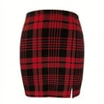 thumbnail image 3 of Plaid Skirt Sexy Micro Skirt Offiece Lady Red Green Elegant Pencil Mini Skirts Streetwear High Waist Lady Short Skirt for Women, 3 of 10