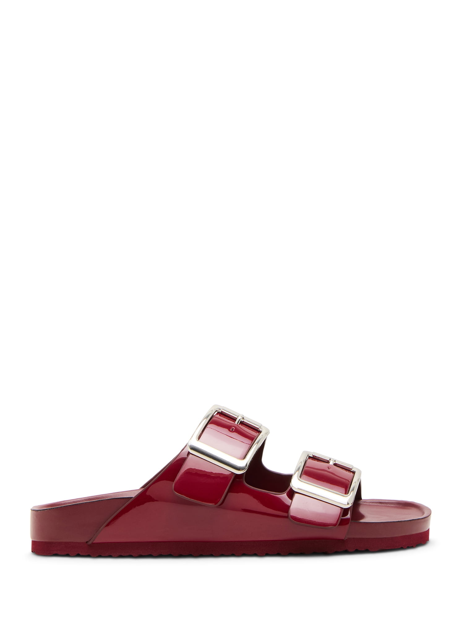 Madden Girl Women's Bodie Two Strap Buckle Footbed Sandals