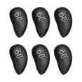 thumbnail image 2 of 6 piezas Golf Iron Head Covers 60 degree Cuñas bordadas Cierre resistente al agua Negro Cola Cubiertas de cabeza de hierro de golf, 2 of 8
