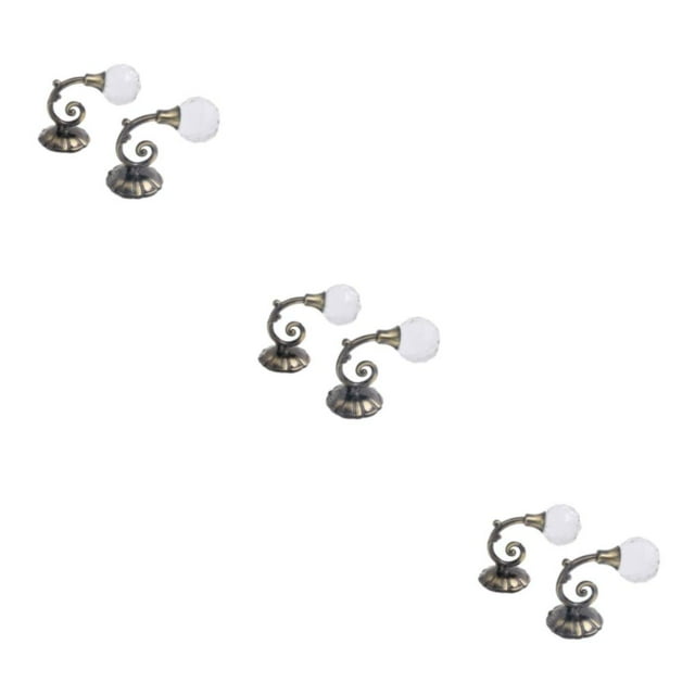 relayinert Curtain Hooks Set Easy Installation And Stylish For Any Window Decor Decorative Curtain Drapery Holdbacks Aluminum Alloy Seiko 3Set