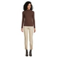 thumbnail image 2 of No Boundaries Women's Juniors Long Sleeve Mock Neck Top, Sizes XS-3XL, 2 of 5