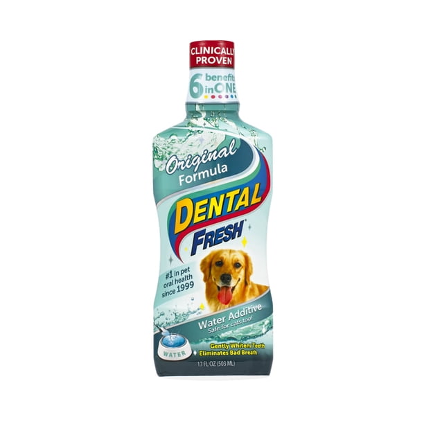 Dental Fresh Water Additive For Dogs Clinically Proven Original Formula 17 Oz Walmart Com