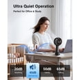 thumbnail image 6 of Handheld Fan, 3000mAh Rechargeable Personal Fan with LED Display, 5-Speed Turbo Wind, Portable Desk Fan with Base and Lanyard for Travel,Beach, Office, 6 of 8