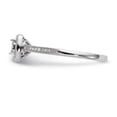 thumbnail image 3 of 14K White Gold Square Halo Cluster 1/5 carat Diamond Complete Engagement Ring, 3 of 7