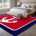thumbnail image 5 of Anchor Washable Living Room Rugs 5'x7', Compass Nautical Navy Blue Red Low Pile Throw Large Area Rugs Non-Slip Sturdy Edge Binding Carpet for Dining Room Bedside Kitchen, 5 of 9
