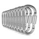 thumbnail image 1 of Mosquetón Lixada Paquete de 9 Aleación de aluminio Anillo en D Cierre de mosquetón Conjunto de clips Lixada Mosquetón, 1 of 7
