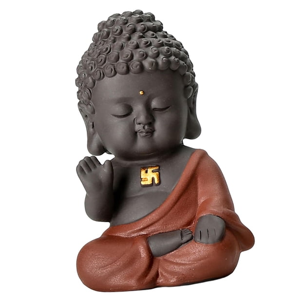 Esculturas de Buda para mascotas, decoración de cerámica, regalo de Tathagata, lindas artesanías. rojo
