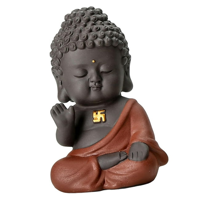 Esculturas de Buda para mascotas, decoración de cerámica, regalo de Tathagata, lindas artesanías. rojo