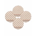 thumbnail image 7 of 15 Inch Round Placemats Set of 4, Orange Floral Non Slip Heat Insulation PP Table Mats, Country Boho Ethnic Art Flowers Motifs Washable Place Mats for Kitchen Dining Party Table Decor, 7 of 7