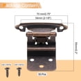 thumbnail image 2 of Uxcell 3/8" Bisagras de puerta de armario empotradas, 50 Pcs bisagra de hardware de armario de cocina autoclosed con tope de puerta, bronce aceitado, 2 of 6