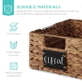 thumbnail image 5 of Best Choice Products Set of 4 12in Woven Water Hyacinth Pantry Baskets w/ Chalkboard Label, Chalk Marker - Chestnut, 5 of 7