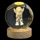 thumbnail image 2 of Glowing Planetary Astronaut Crystal Night Lights USB Power Warm/RGB Bedside Light Kid Gift Night Lamp, 2 of 5