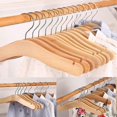 thumbnail image 3 of Wooden Baby Hangers,Kids Hangers,Notched Shoulder Design for Children Clothes,Decoration Hanger,10, 3 of 5