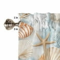 thumbnail image 4 of Coastal Valances for Windows Farmhouse Kitchen Curtains Valances Rod Pocket Valance Curtains for Kitchen Windows Nautical Beach Shell Starfish Coral Ocean Window Valances for Bathroom Bedroom 54"x18", 4 of 6