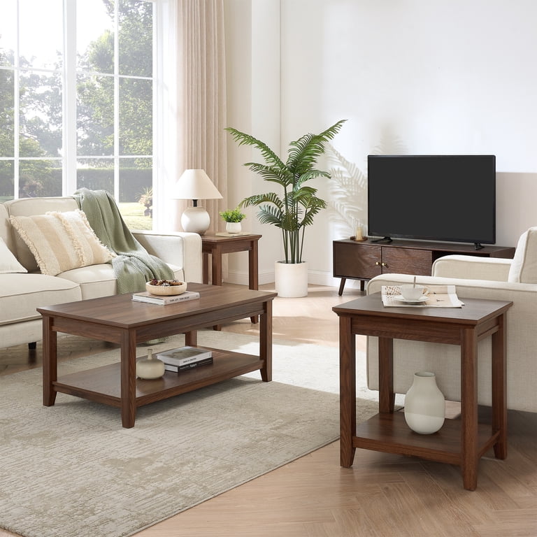 Mainstays Traditional End Table, Walnut Finish photo 3