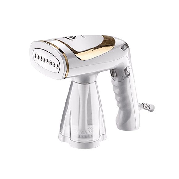 Mini Plancha De Vapor Portátil Vaporizador De Ropa Blanco con Dorado