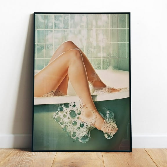 Poster Retro Bathroom Wall Art Printable Green Bathroom Print Get Naked Poster Bath Time Art Digital Shower Room Decor Powder Room Poster Print - No Framed, Vintage Wall Art, Hot Trend!, 8x12