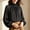 Black, variant on Women's Polka Dots Blouses Chiffon Lantern Long Sleeve Dressy Loose office Work Going Out Tops Black
