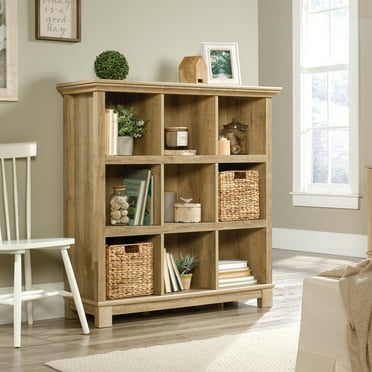 Sauder Garden Villa 9-Cube Bookcase Organizer, Orchard Oak Finish