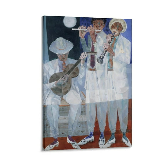 Painter Candido Portinari Serenata Poster Artworks Canvas Poster Room Aesthetic Wall Art Prints Home Modern Decor Gifts 16x24inch(40x60cm)