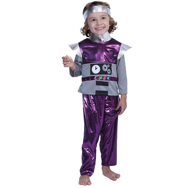 Scène Couture pour Enfants à Thème Extraterrestre avec Robot Ludique pour Jeu de Rôle et Performance Familiale