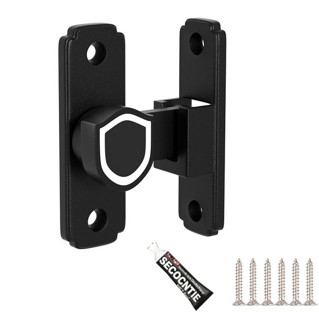 Maoww Patio Door Security Lock With Mounting Screws Heavy Duty Gate Latch For Safety 90°Flip Barn Door S