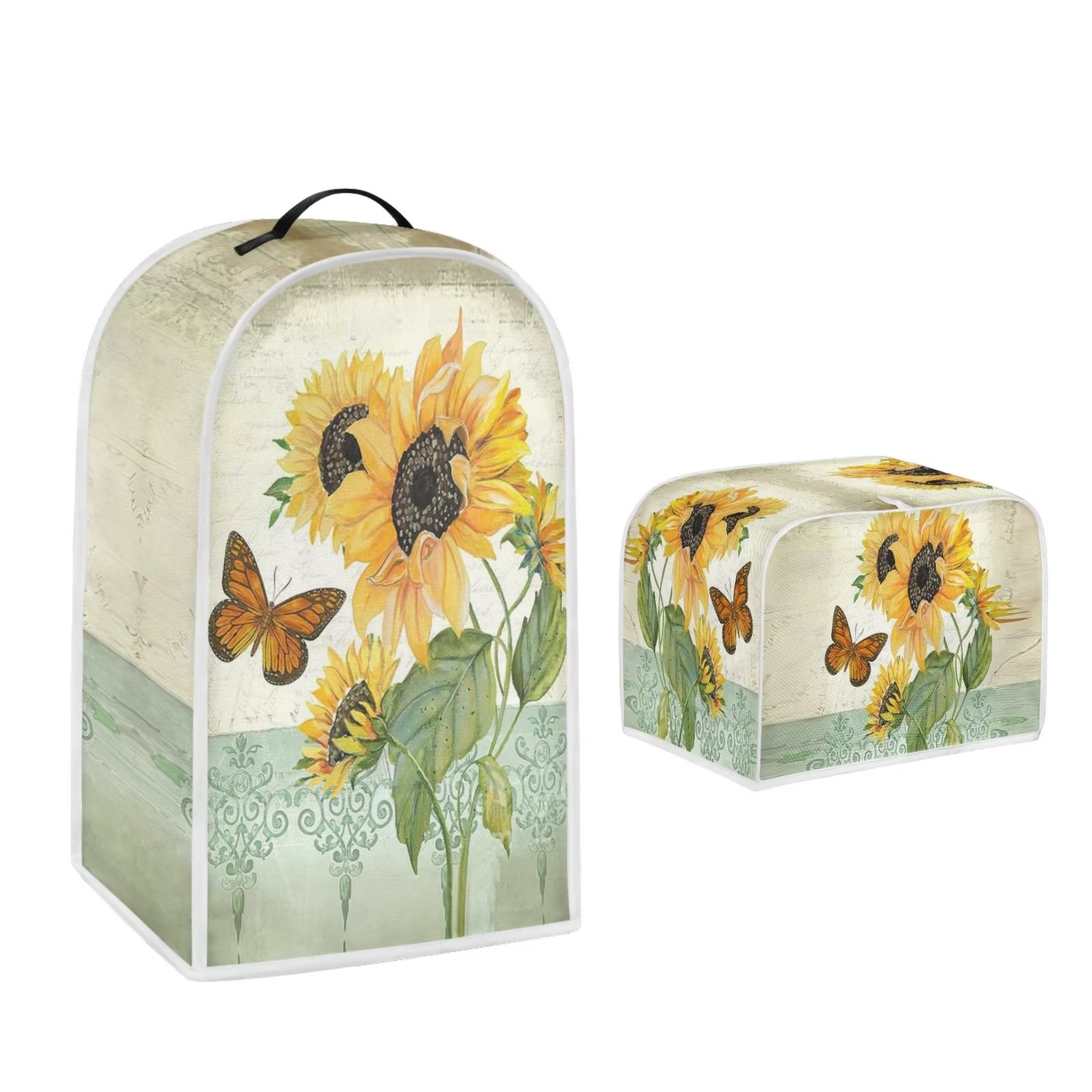 NETILGEN Sunflowers Butterfly Design Kitchenaid Blender Covers Coffee