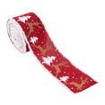 thumbnail image 1 of Cinta Navideña 5 M Lino Alce Envoltura Nuevo DIY () Rojo, 1 of 8