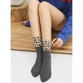 thumbnail image 2 of YooGuoGuo Novelty Leopard Print Crew Socks Animal Pattern Dress Socks For Women 3 pack, 2 of 7