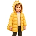 thumbnail image 6 of lcziwo Girls Cute 3D Dinosaur Hooded Puffer Jacket Outdoor Waterproof Padded Outerwear Warm Winter Down Coat, 6 of 10