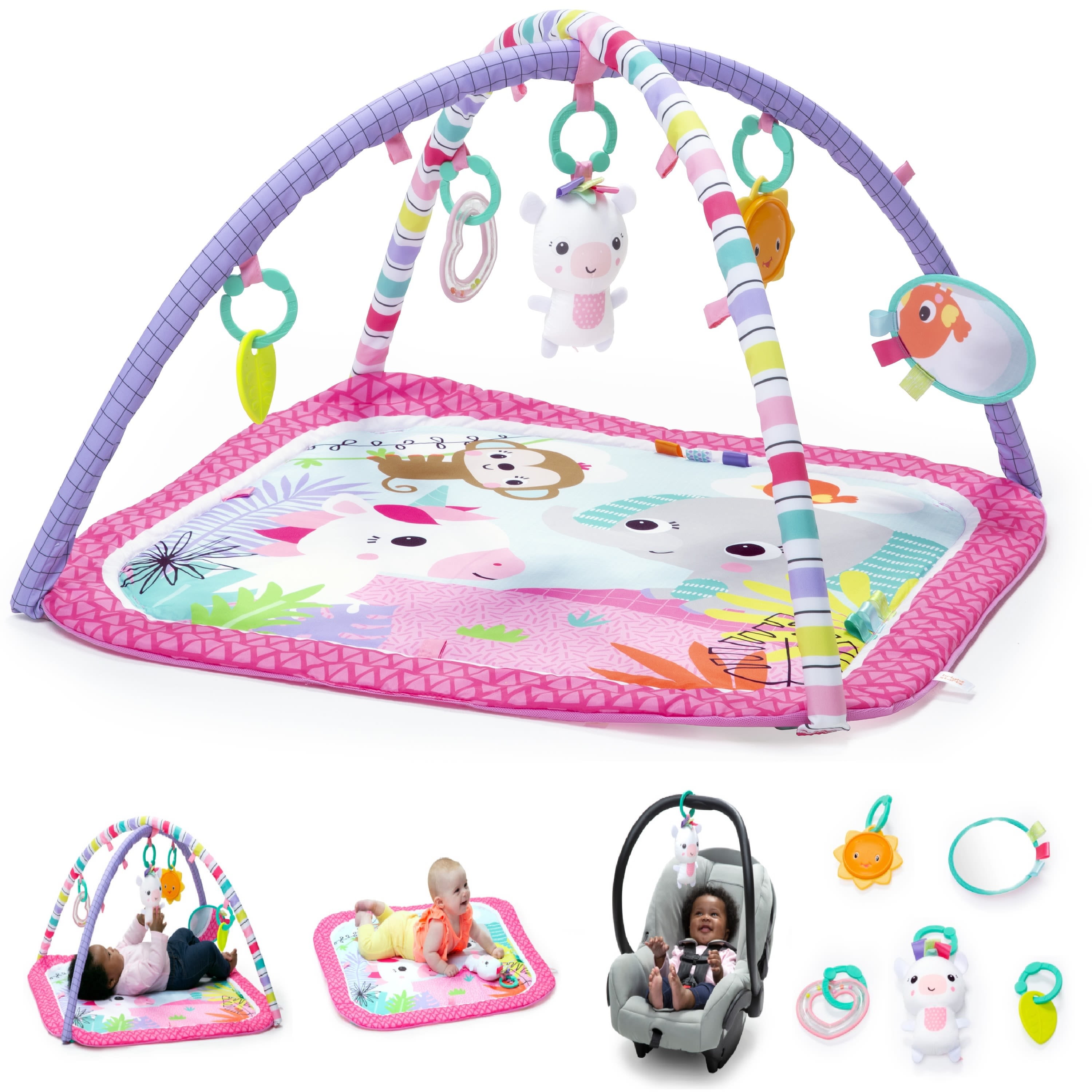 Baby Playmat Gym Musical Animal Wilderness Activity Play Mat With Music & Toys 