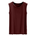 thumbnail image 3 of BXSRUTA Women's Sleeveless Tank Top Casual Summer Solid Color Pullover Loungewear Pajama Tops Soft Breathable, 3 of 6
