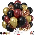 thumbnail image 1 of Globos de fiesta Sowide, color negro borgoña y dorado, 60 unidades, 30 cm, 1 of 7
