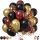 thumbnail image 1 of Globos de fiesta Sowide, color negro borgoña y dorado, 60 unidades, 30 cm, 1 of 7